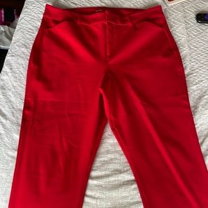 Old Navy Red Pixie High Rise Skinny Pants. NEVER WORN. No tag. Size Short 14